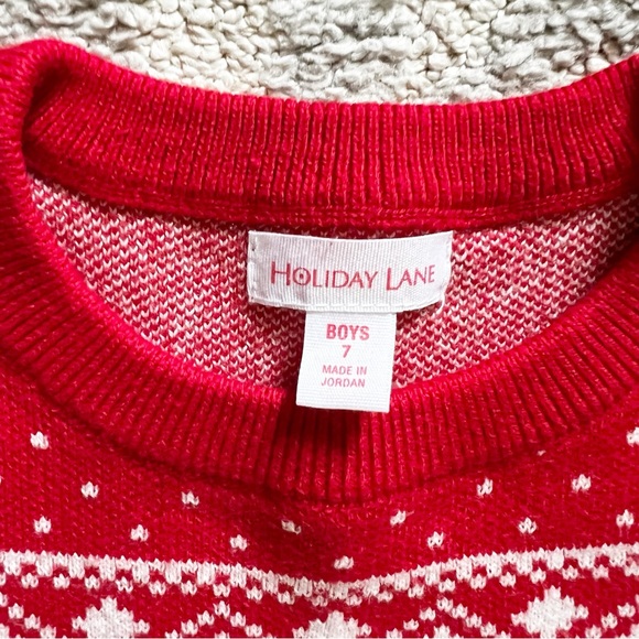 Holiday Lane Little Boys Festive Fair Isle Sweater - Picture 3 of 6